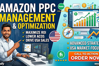manage amazon ppc ads and optimize campaigns for USA market