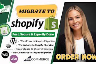migrate woocommerce to shopify, wordpress to shopify, wix to shopify migration