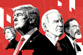 create a political or satirical cartoon