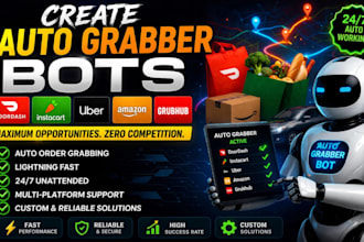 develop amazon driver bot, spark bot, amazon flex bot spark driver bot, uber bot