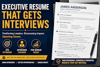 write an executive resume that gets interviews for senior roles