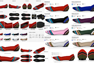 design 3d shoe sneakers leather boot footwears shoe tech packs for manufacturing