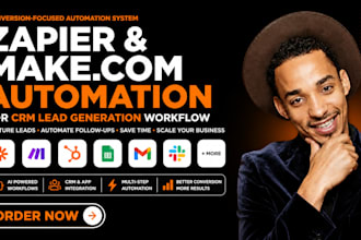 build zapier make com ai automation for lead capture and CRM