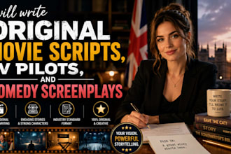 write original movie scripts, TV pilots, and comedy screenplays