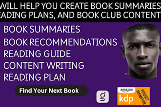help create book summaries reading plans and book content
