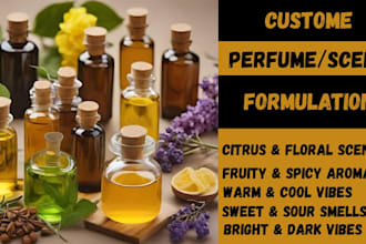 develop natural perfume, cologne, attar and alcohol free fragrance formulations