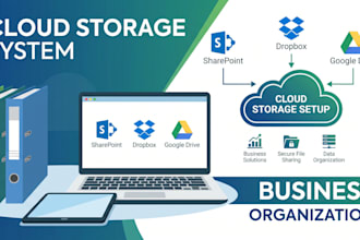set up sharepoint, dropbox, google drive, cloud storage system for your business