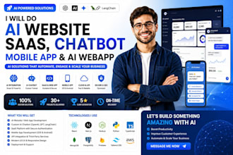 do ai website saas chatbot mobile app software ai webapp web developer