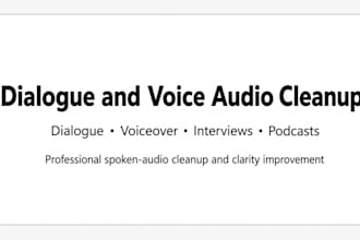 clean up dialogue, voiceover, podcast, and video audio