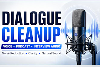 clean up dialogue, voiceover, podcast, and video audio