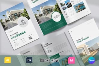 design commercial real estate property investment project showcase brochure deck