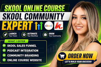 setup skool online course community manager circle so skool online course expert
