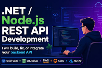 build, fix, or integrate your net nodejs rest API