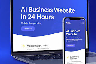 design a modern ai business website in 24 hours