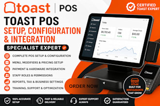 do toast tab, pos setup, configuration and integration specialist expert