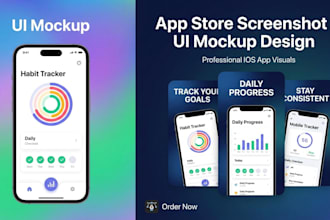 design app store screenshot habit tracker ios app mobile tracker app ui mockup