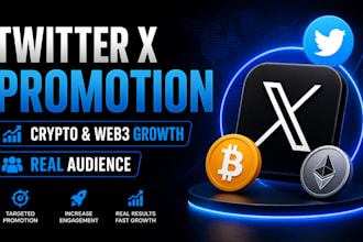 organic twitter x promotion for crypto