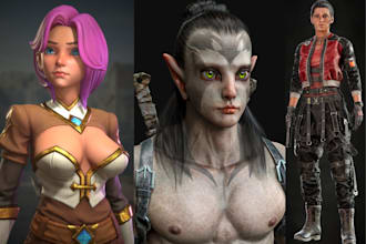 do stylized 3d character realistic 3d character modeling for unity mobile game