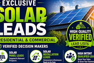 generate exclusive solar leads, solar panel leads and solar installation leads