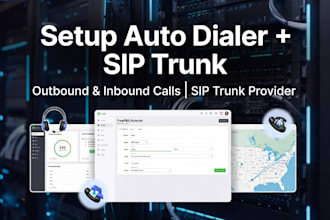 setup auto dailer sip trunk and sip trunk provider for outbound and inbound call