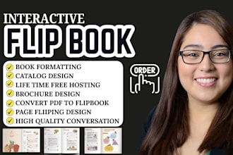 design eye catching flip books, e books, books and reports