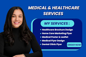 design flyer and brochure for clinics, medical, and healthcare services