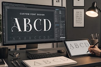 do custom font design create custom font font logo design custom ty