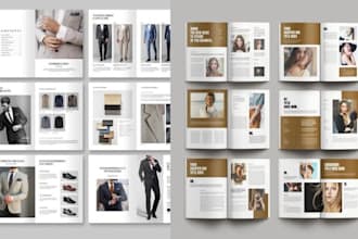 design business product catalog brochure for fashion boutique, apparel lookbook