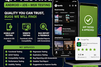 do QA testing  website testing andriod ios app testing andriod ios app review
