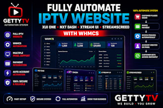 fully automate iptv website, xui one nxt dash xtreamui streamscreed with whmcs