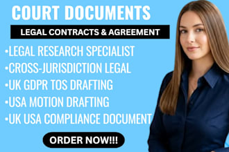 do legal research, legal motion, privacy policy, tos, legal document UK USA