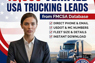 10,000 USA trucking company leads from fmcsa database