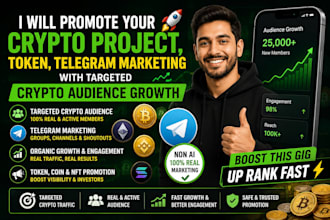 do crypto project, token, telegram marketing to targeted crypto audience growth