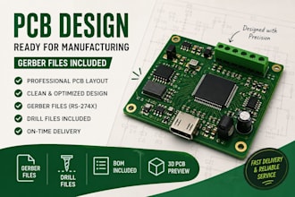 design pcb layout ready for manufacturing with gerber files