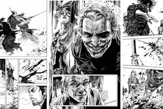 draw anime manga comic book illustration manga comic book page manga comic art