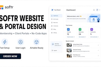 design softr io, softr website, softr portal, softr site, softr membership site