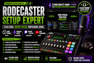 setup rodecaster pro ii for clean audio on obs for streamers