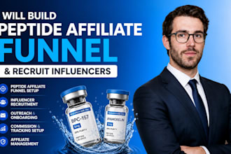 build peptide affiliate funnel and recruit influencers