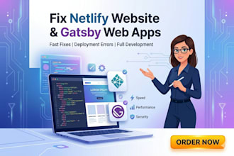 fix your netlify website, develop web apps in gatsby with netlify
