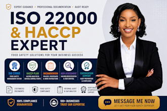 develop iso 22000 and haccp documents, food safety system and certification