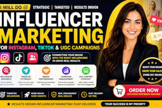 do influencer marketing and outreach for instagram tiktok and ugc campaigns