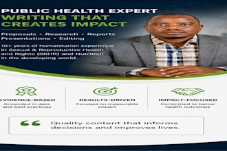 write health related proposals and presentations