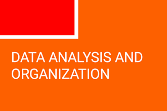 do analysis, structure and organization of business data
