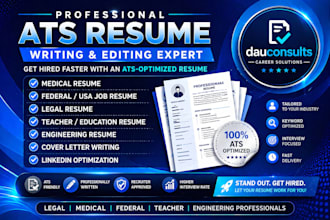 write ats resume cover letter and linkedin for job applications