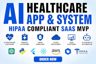 build ai healthcare app, medical ai system, hipaa compliant saas mvp, ai apps