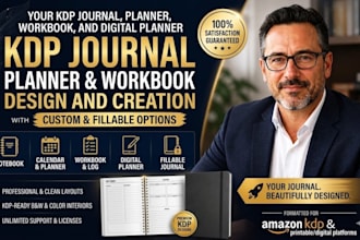 design KDP journal, planner, workbook, notebook and digital planner