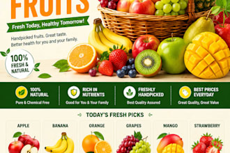 design supermarket flayers and brochure