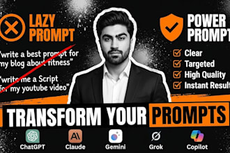 write custom ai prompts for chatgpt, gemini, claude and any ai tool