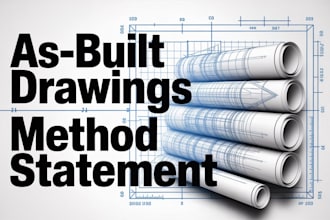 create as built drawings from sketches and write construction method statement