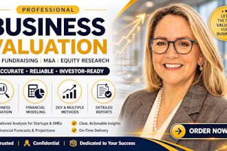 do business valuation ,financial modeling, and dcf analysis